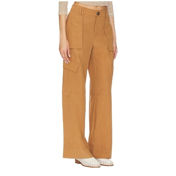 Vince Mid Rise Fluid Cargo Trouser in Nile Size 8 - Picture 3 of 8